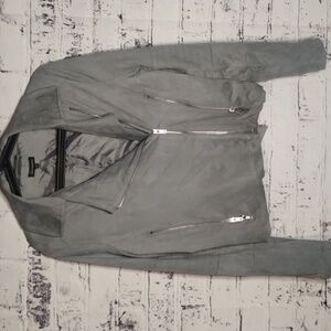 ✨Gray Jacket with Zip Up Fit Size Large
